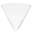 Embudo de vidrio de borosilicato para cafetera.