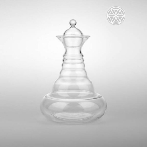 Jarra Alladin con flor de la vida en blanca - Natures Design