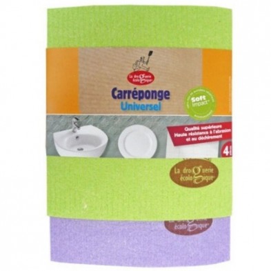 Bayetas de celulosa y algodón - La Droguerie Écologique: Pack de 4, biodegradables y absorbentes.