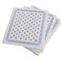 Bayetas de celulosa y algodón con diseño azul para limpieza ecológica.