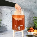 Kombuchera de vidrio Kefirko con grifo dispensador y cultivo SCOBY.