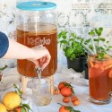 haciendo kombucha con la kombuchera kefirko