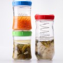 Tarros de fermentación Kefirko Veggie Fermenter apilables con vegetales.