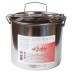 Fiambrera redonda de acero inoxidable para picnics, 1.5L con recipiente adicional.