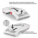 Imagen instructiva de Börner que muestra piezas que se mueven en una mandolina con flechas e instrucciones de texto.