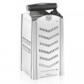 Rallador Combi Chef de acero inoxidable con múltiples superficies y mango negro.