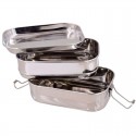 Fiambrera Lunch Box de acero inoxidable hermética de 4 piezas en total