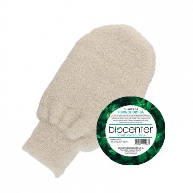 Guante de fibra de ortiga y algodón para ducha y masaje de Biocenter