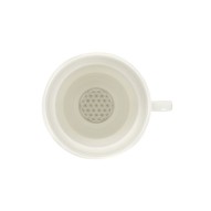 Detalle de la taza de porcelana Shinno de Natures Design con la flor de la vida