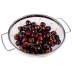 Escurridor de acero inoxidable con cerezas para escurrir