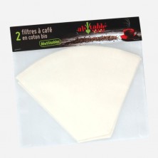 Packaging de los dos filtros de café de algodón