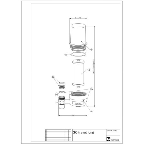 dibujo técnico Go Long Carbonit