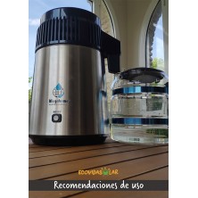 recomendaciones uso destiladora de agua Megahome