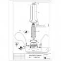 Dibujo técnico del filtro de agua Sanuno Classic Carbonit