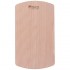 Tabla de cortar de madera de haya colocada de forma vertical