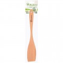 Espátula de madera de cerezo Biodora con su etiqueta oficial