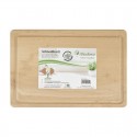 Tabla de corte de madera de haya con surcos y packaging