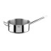 Cazo frances de acero inoxidable de 24 cm sin tapa y con mango largo