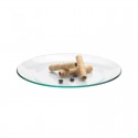 Plato hondo de vidrio trendglas Jena con galletitas