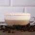 Taza de vidrio de borosilicato MEDIO con un rico café