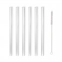 Pajita de vidrio de borosilicato pack 6 con cepillo limpiador