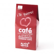 Paquete de café de 125 g con maca cacao molido de Alternativa3