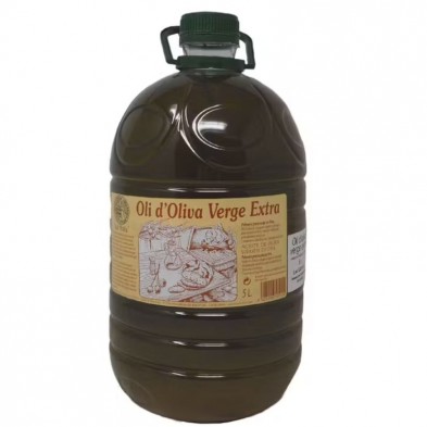 Garrafa de 5 litros de aceite de oliva virgen extra de la casa Cal Valls