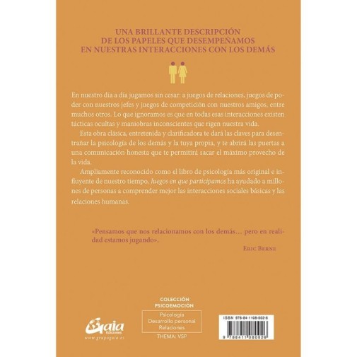 contraportada del libro juegos en que participamos de Eric Berne