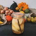 Tarro redondo de Kilner con cierre clip top de 2 litros con alimento fermentado