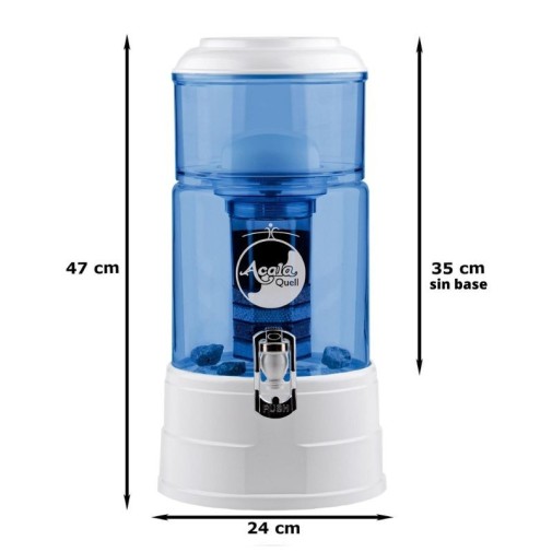 Medidas del Filtro por gravedad Acala Quell Mini Azul 5 litros