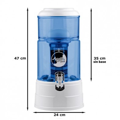 Medidas del Filtro por gravedad Acala Quell Mini Azul 5 litros