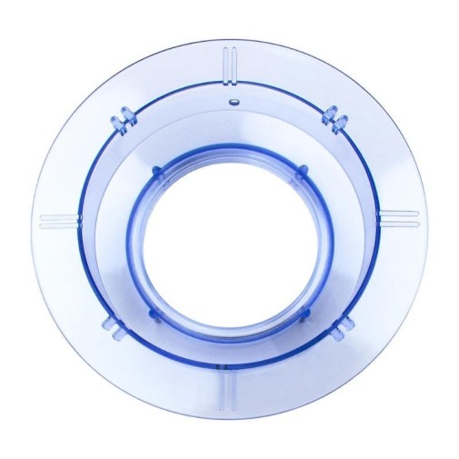 anillo azul con rosca para enroscar el filtro de 5 capas de Acala Quell Mini vista desde arriba