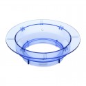 Vista girada del anillo azul con rosca para enroscar el filtro de 5 capas de Acala Quell Mini