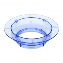 Vista girada del anillo azul con rosca para enroscar el filtro de 5 capas de Acala Quell Mini