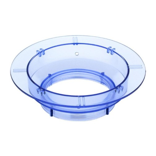 Vista girada del anillo azul con rosca para enroscar el filtro de 5 capas de Acala Quell Mini