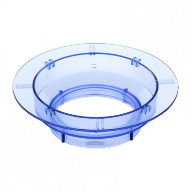 Vista girada del anillo azul con rosca para enroscar el filtro de 5 capas de Acala Quell Mini