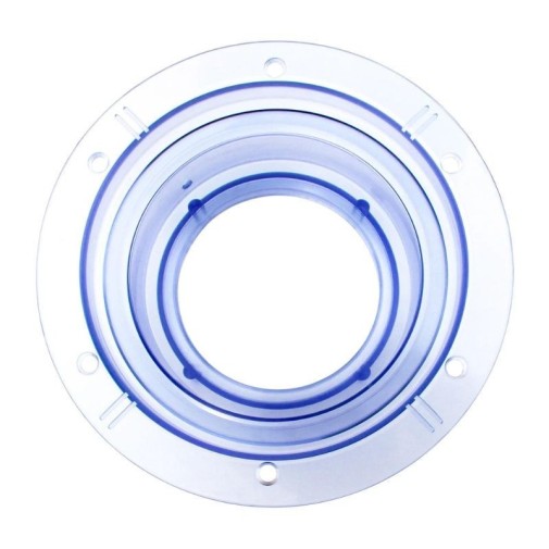 Vista frontal del anillo con rosca del filtro por gravedad Acala Quell Smart