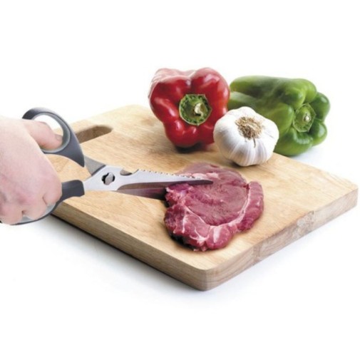 Tijera desescamador desmontable Lacor cortando carne