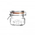 Tarro de vidrio clip top redondo 0.5L con la tapa cerrada