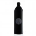 Botella Miron Violet Glass con la flor de la vida grabada con láser cerámico