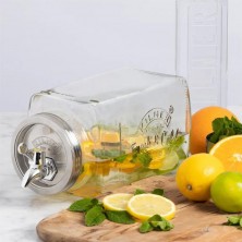 Dispensador de bebidas horizontal Kilner para servir agua saborizada con limón y naranja