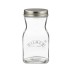 Botella reutilizable de vidrio de 500 ml con boca ancha y tapa de acero de rosca de Kilner