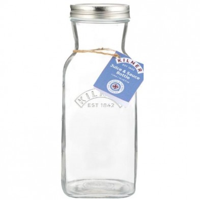 Botella para zumos y salsas 1 litro Kilner con la etiqueta original desde 1842