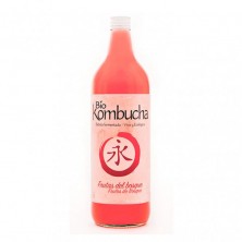 Botella de vidrio de bio kombucha de frutas del bosque 1 litro