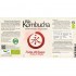 Etiqueta de la botella de vidrio de bio kombucha de frutas del bosque 1 litro