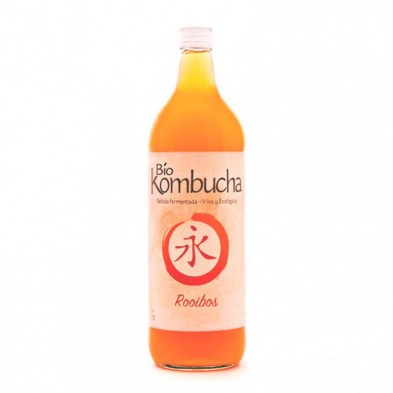 Botella de vidrio de Bio kombucha Rooibos de 1 litro