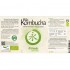 Etiqueta de la botella de vidrio de Bio Kombucha Té Verde 1 litro