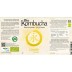 Etiqueta de la botella de Bio Kombucha de Limón de 1 litro