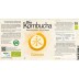 Etiqueta de la botella de 1 litro de Bio Kombucha curcuma sin pasteurizar