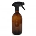 Botella de vidrio medidora ámbar con pulverizador 500ml Flauby